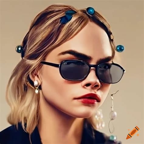 Cara Delevingne wearing MYKITA FRANZ Sunglasses.